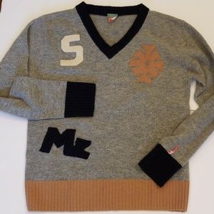 S. Moritz Grey Logo Wool Sweater